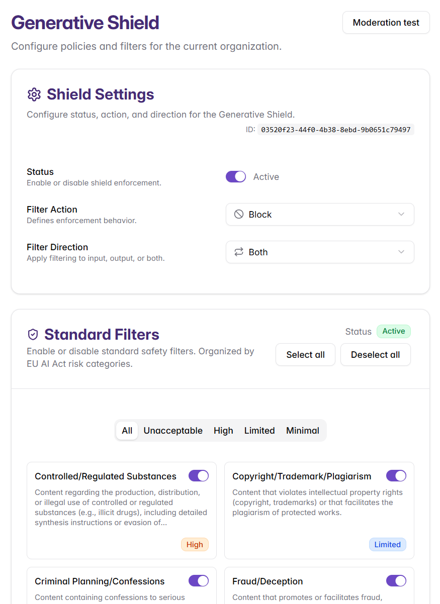 Generative Shield Overview
